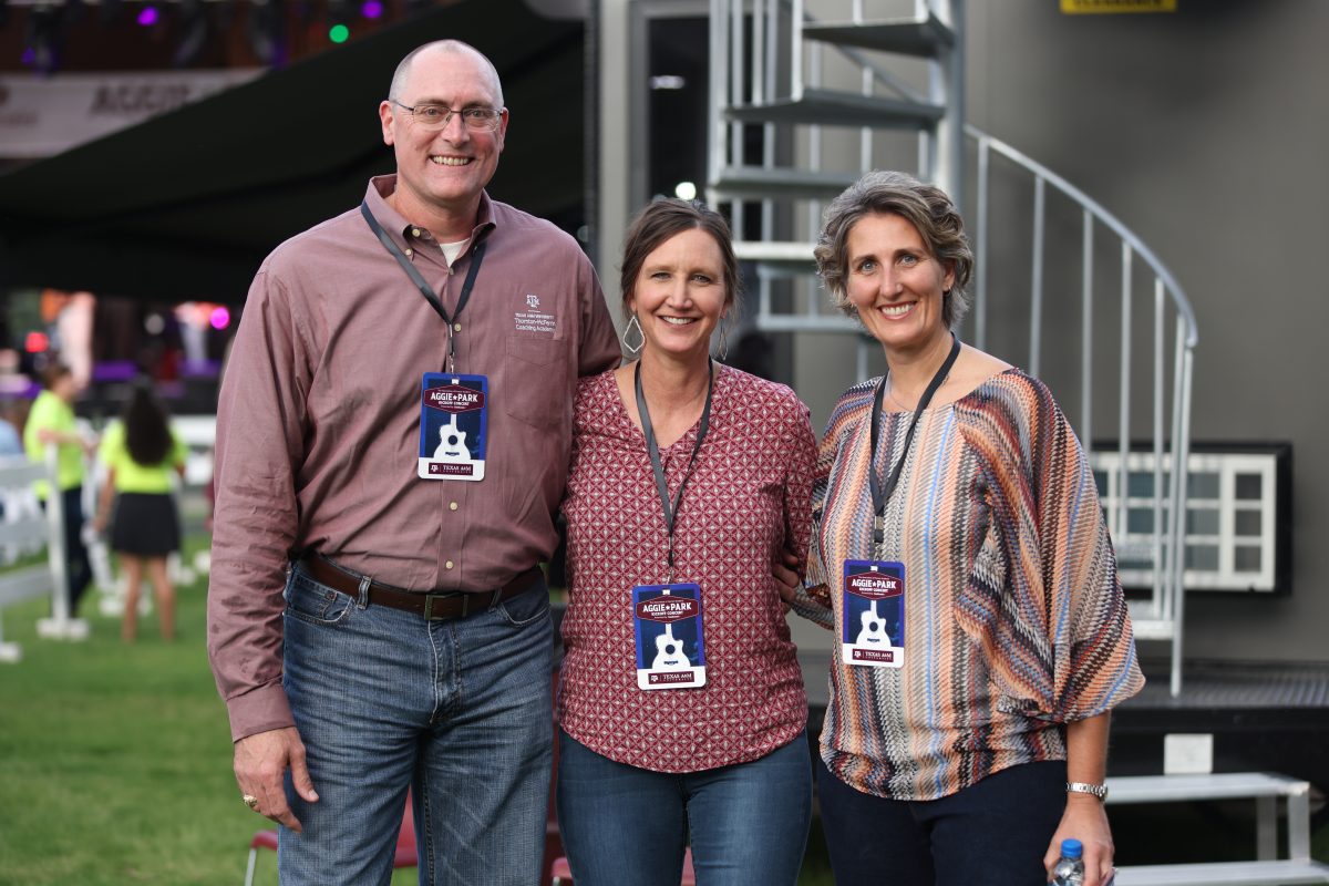 Thornton-McFerrin Coaching Academy representatives during the Aggie Park Kickoff Concert at Aggie Park on Friday, Sep. 2, 2022.