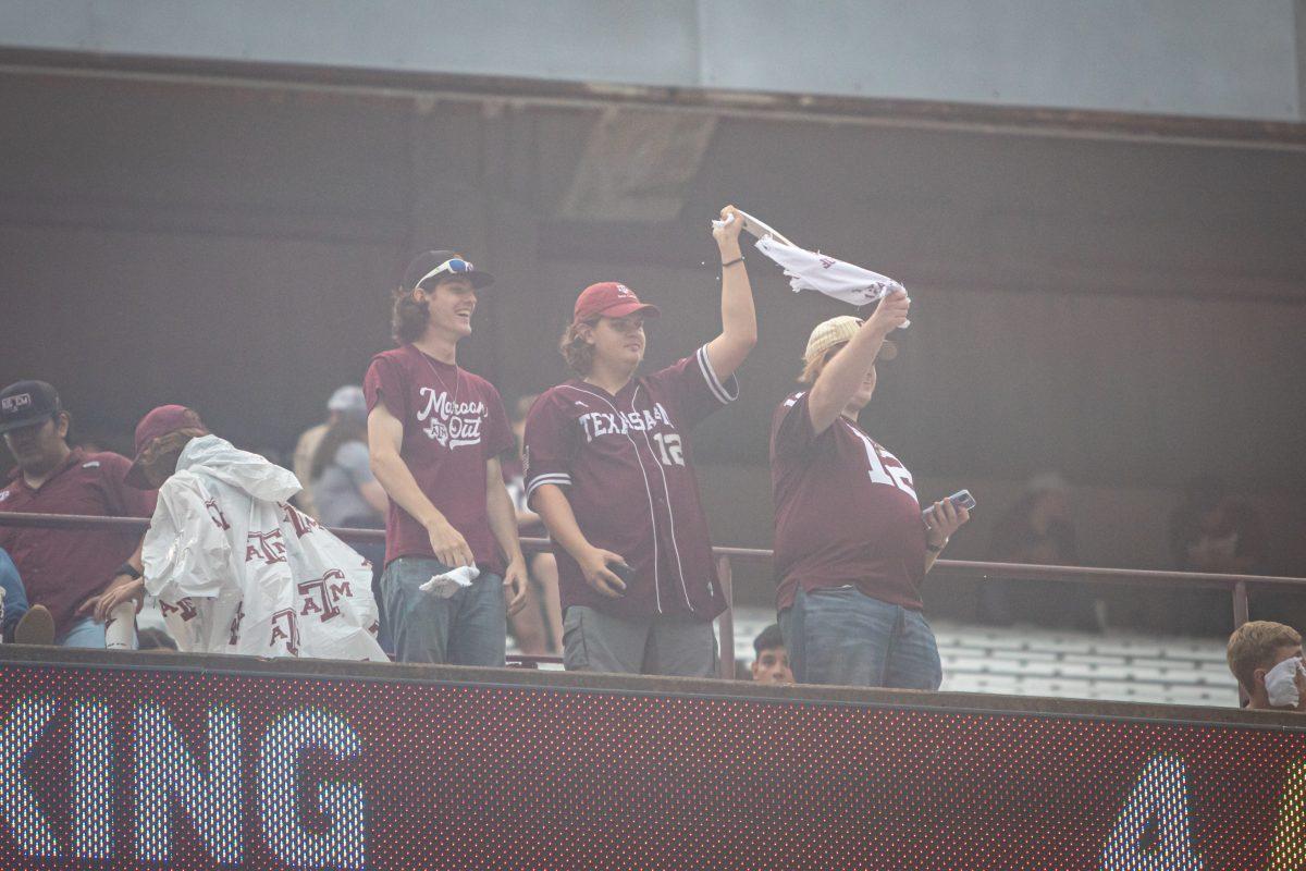 The Aggies continue to wave their towels to the end of the 6 hour game at Kyle Field on Saturday, Sept 3, 2022.