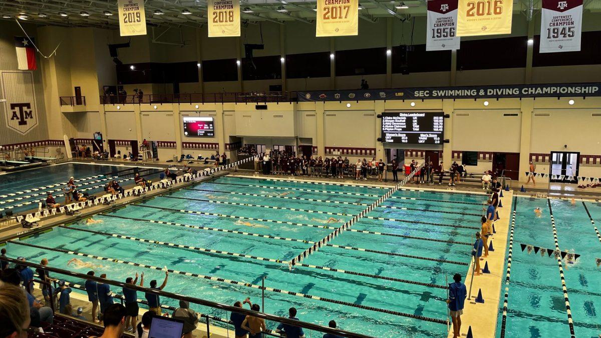 Texas A&M swimmers compete against Kentucky on Thursday, Nov. 3 at the Student Recreation Center Natatorium.