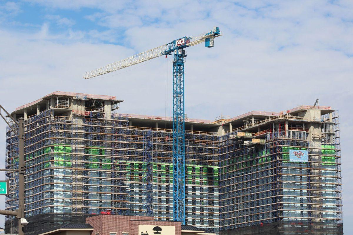 Revs Student Living, a new housing complex, under construction in the Northgate district on November 16, 2022.