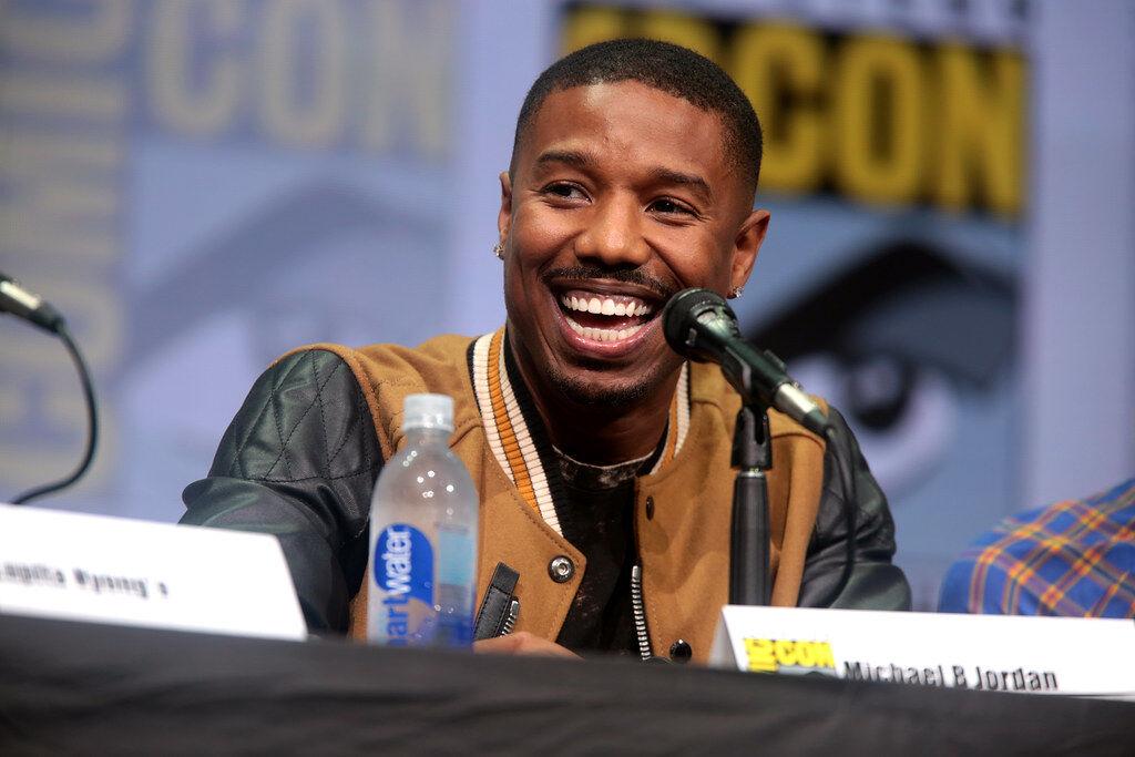 Actor Michael B. Jordan attending a panel at the San Diego 2017 Comic Con.
