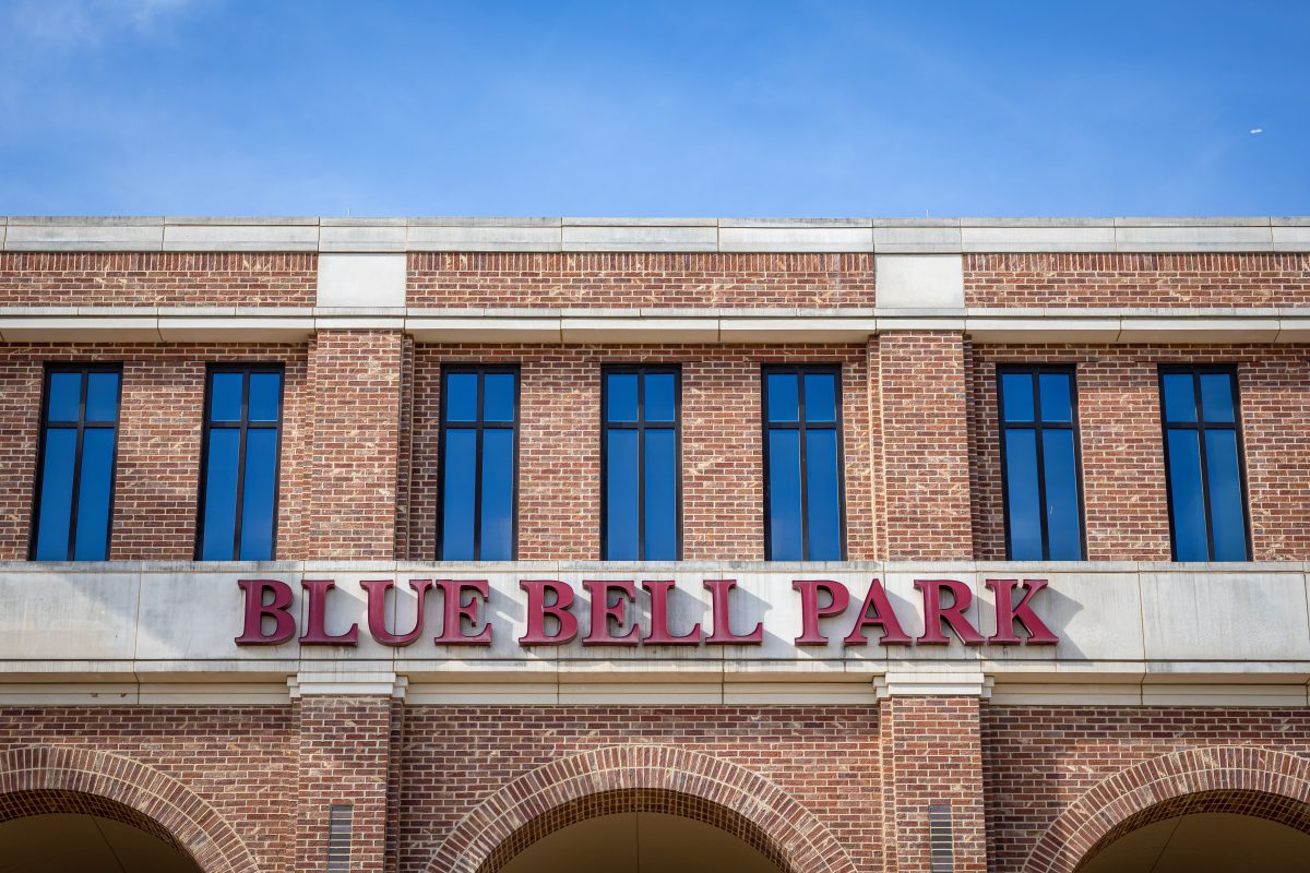 Olsen Field at Blue Bell Park before the start of Texas A&Ms game against Texas on Tuesday, March 28, 2023.