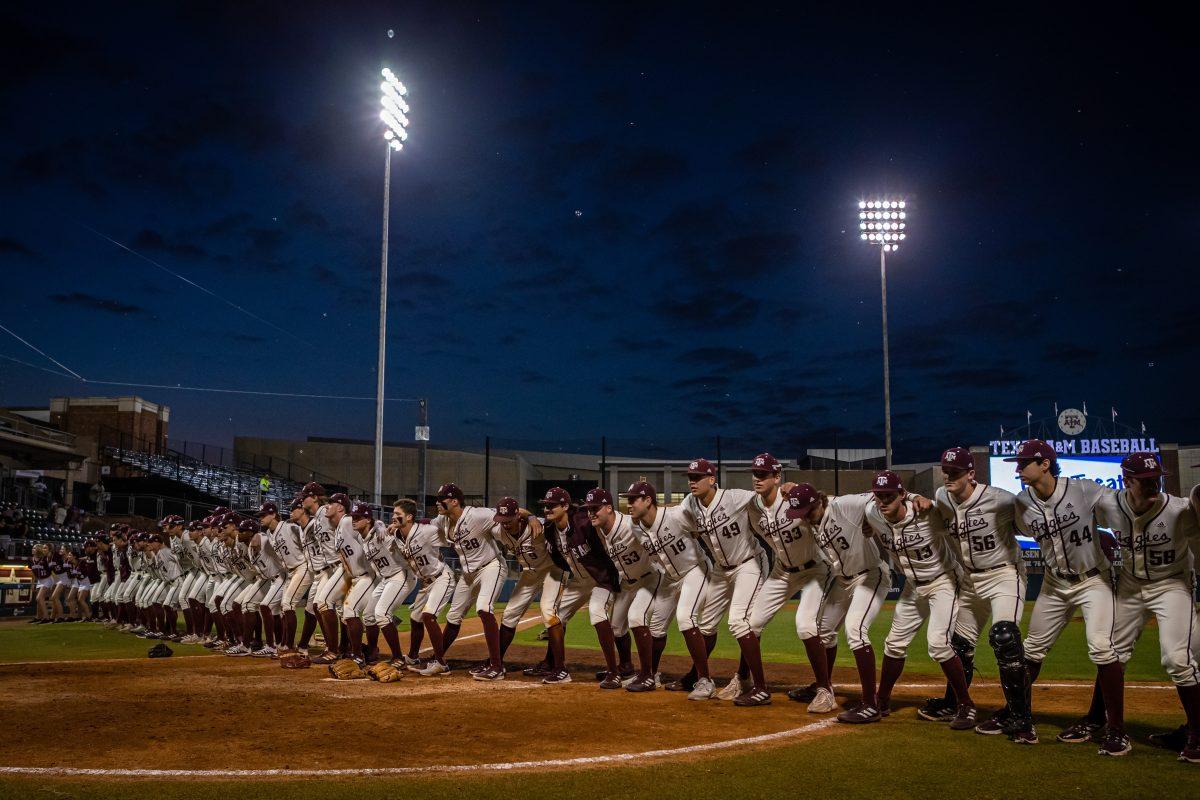 The Aggies saw off varsitys horns after defeating Prarie View A&M in 7 innings at Olsen Field on Wednesday, April 19, 2023.