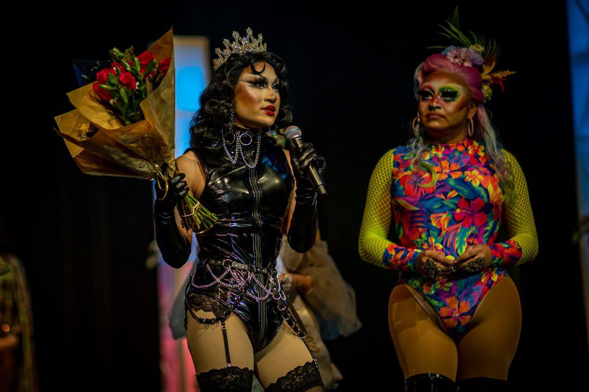 Rachel Slur Adonis is crowned Queen of Draggieland 2023 in Rudder Theatre on Thursday, April 6, 2023.