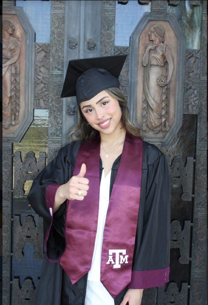 Opinion writer Lilia Elizondo will graduate from Texas A&M with a Bachelor’s in English on Thursday, May 11 at 7 p.m.