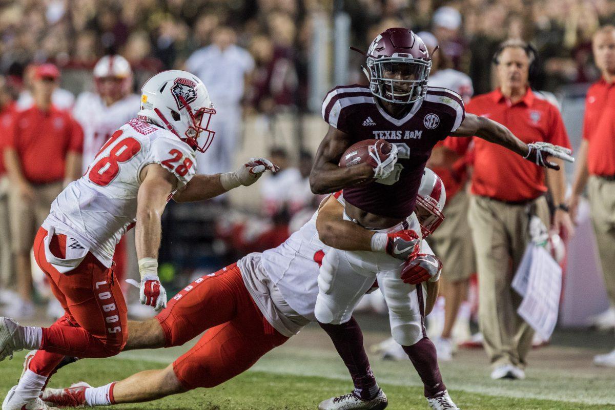 Freshman Wide Receiver Roshauud Paul hauls in a pass for a 10-yard gain.