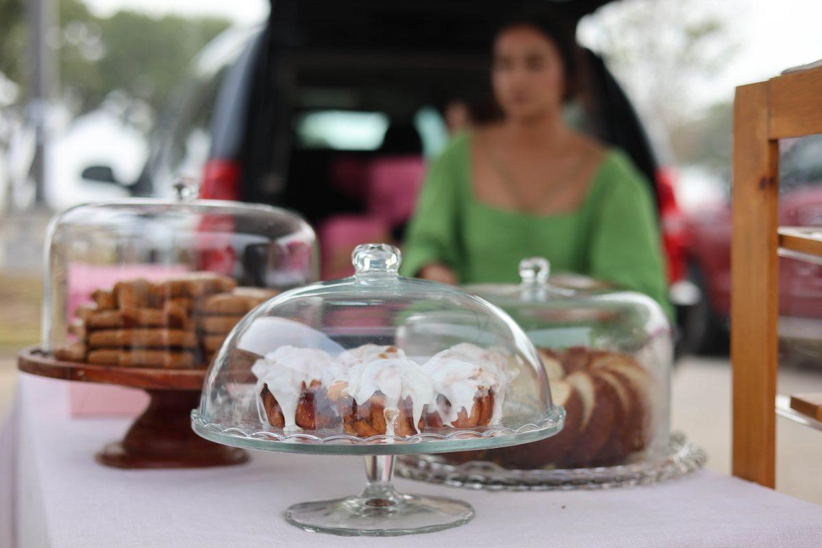 Some of the pastry for sale from Moonstruck Pastry and Coffee Co. during the College Station farmers' market on Saturday, Sept. 16, 2023.