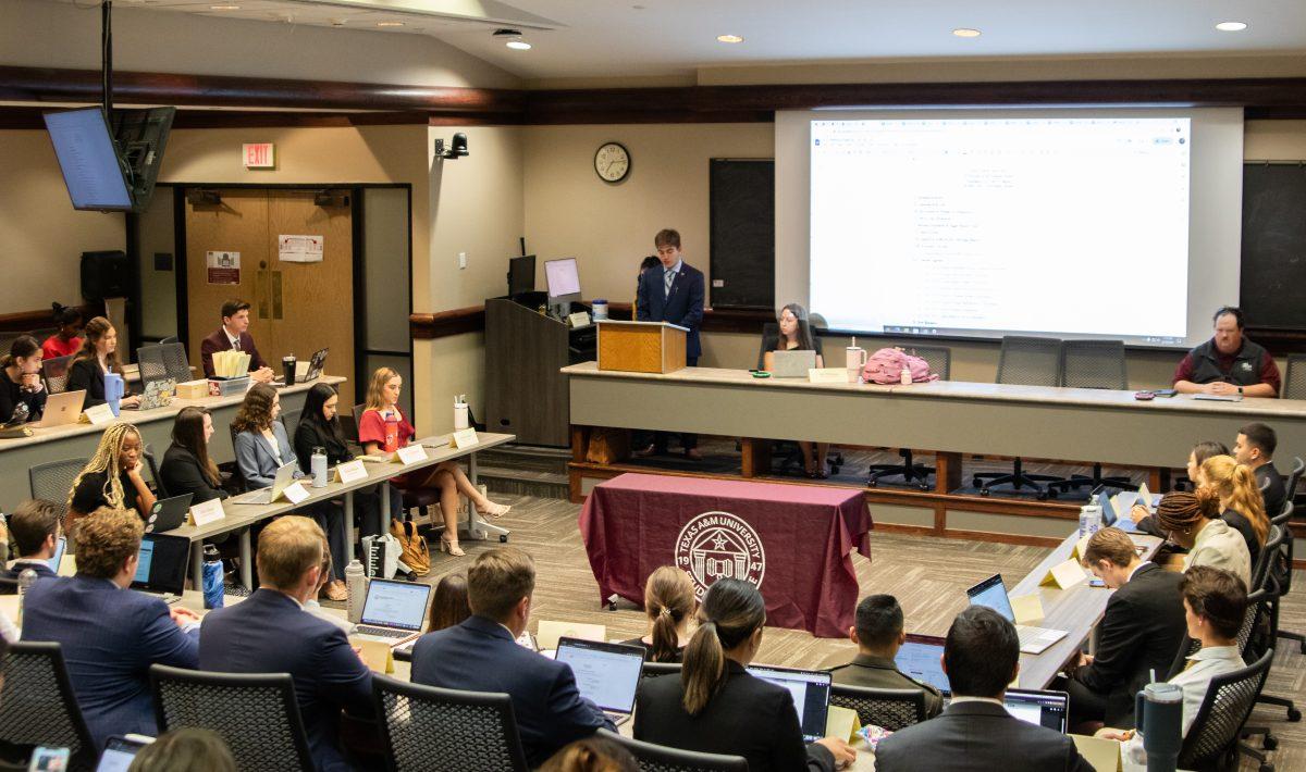 The Student Senate meets on Wednesday, Sept. 13, 2023. (Kyle Heise/The Battalion)