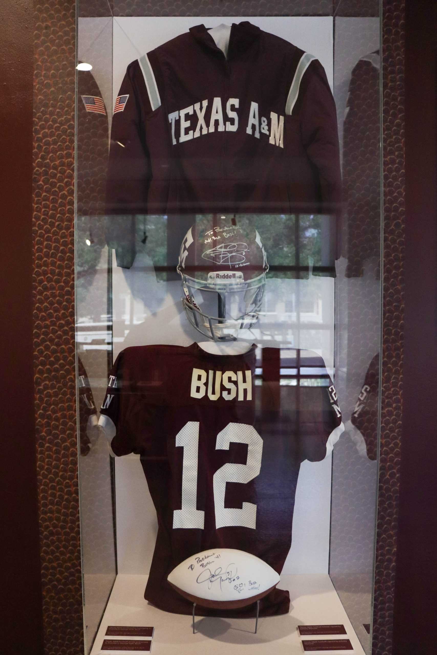 Aggie+football+exhibit+boasts+rich+history+at+Bush+Library+%26+Museum