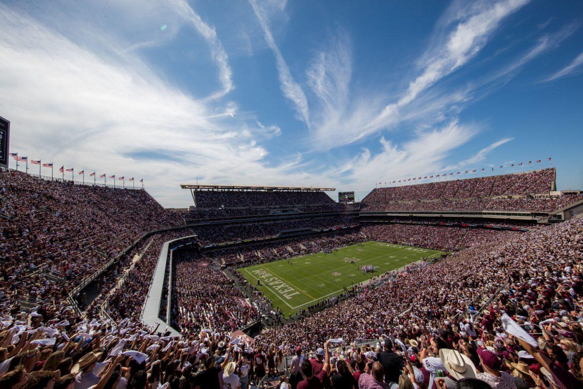 Texas A&amp;M's attendance for the Alabama game was at 108,101 fans ranking it at the third largest game in Kyle Field history.(Ishika Samant/The Battalion)