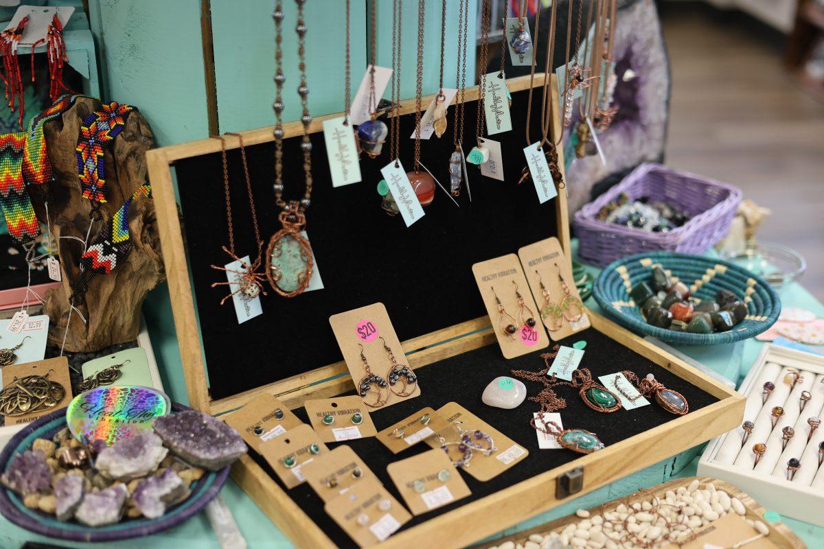 A collection of jewelry for sale at Love Local in Downtown Bryan on Wednesday, Sept. 27, 2023.