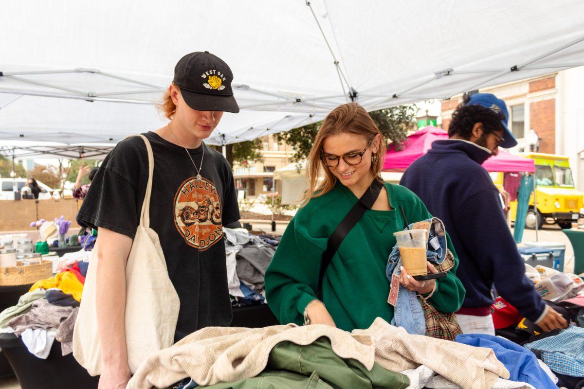 Customers thrift for clothes at Thriftsgiving in Downtown Bryan on Sunday, Nov. 12, 2023. All proceeds will go towards the Boys & Girls Clubs of Brazos Valley.
