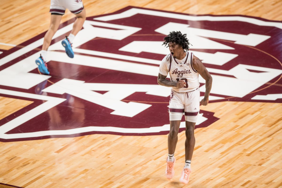 Sophomore F Solomon Washington (13) during Texas A&Ms game against Kentucky on Saturday, Jan. 13, 2024 at Reed Arena. (Ishika Samant/The Battalion)