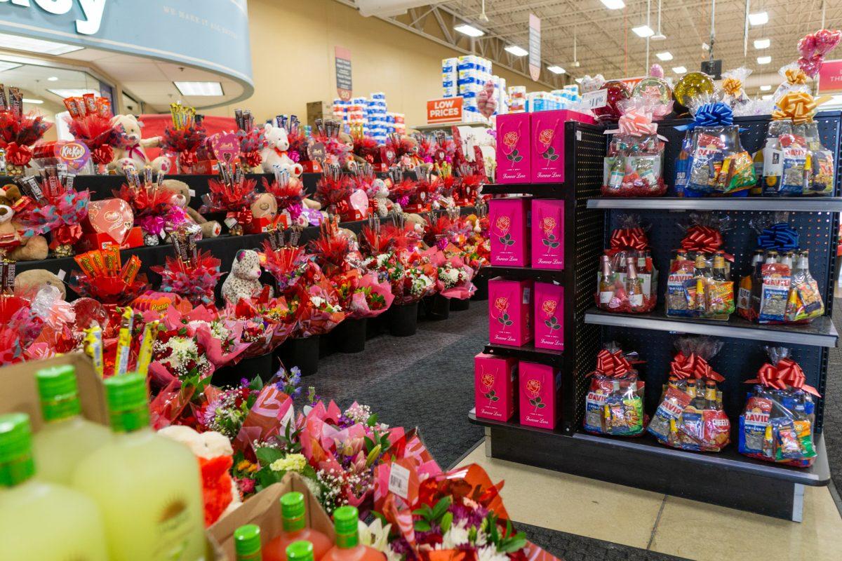 Valentine's Day items for sale at H-E-B on Saturday, Feb. 10, 2024. 