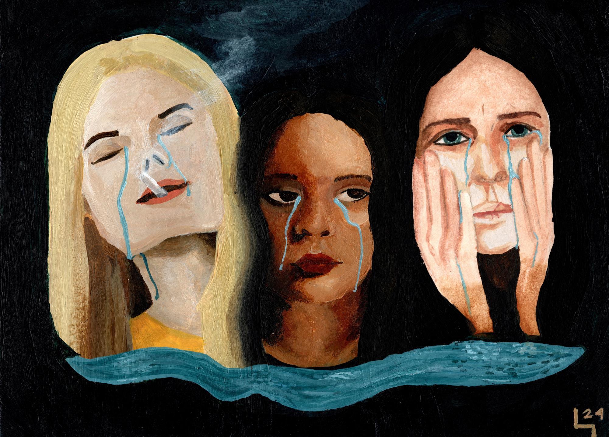 Are you a sad girl? Opinion writer Isabella Garcia says toxic social media culture glamorizes the reality of mental illness and encourages self-destruction. (Graphic by Corynn Young/The Battalion)