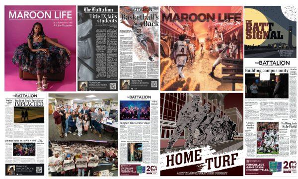 The Battalion newspaper is printed more than 30 times per school year, and the Maroon Life magazine comes out six times per school year.