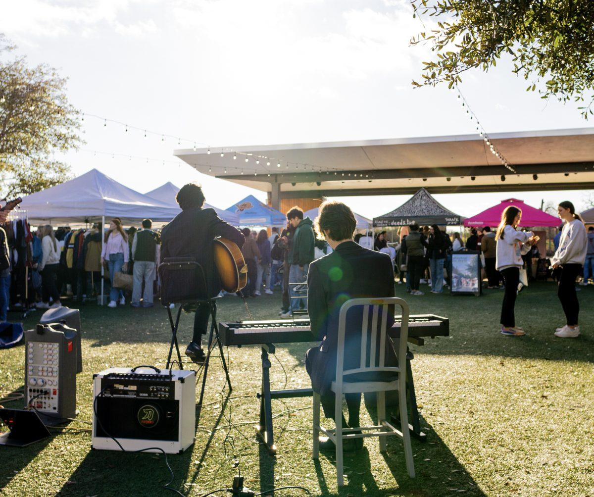 Blue Shift co. jazz band plays for the crowd at Bygone Vintages Backyard Bash on Saturday, Jan. 2th, 2024, at The Lakewalk.