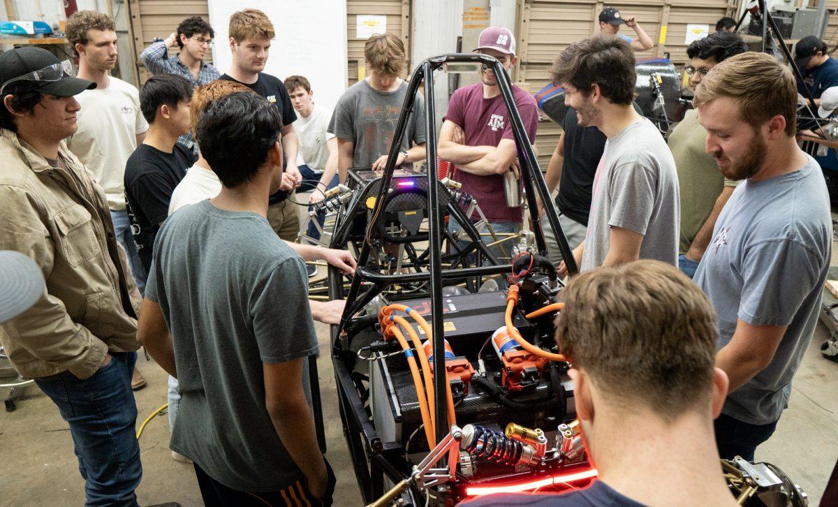 The Formula SAE EV team prepares AME 24 for rollout on Sunday, Mar. 24th, 2024, at the SAE Workshop.
