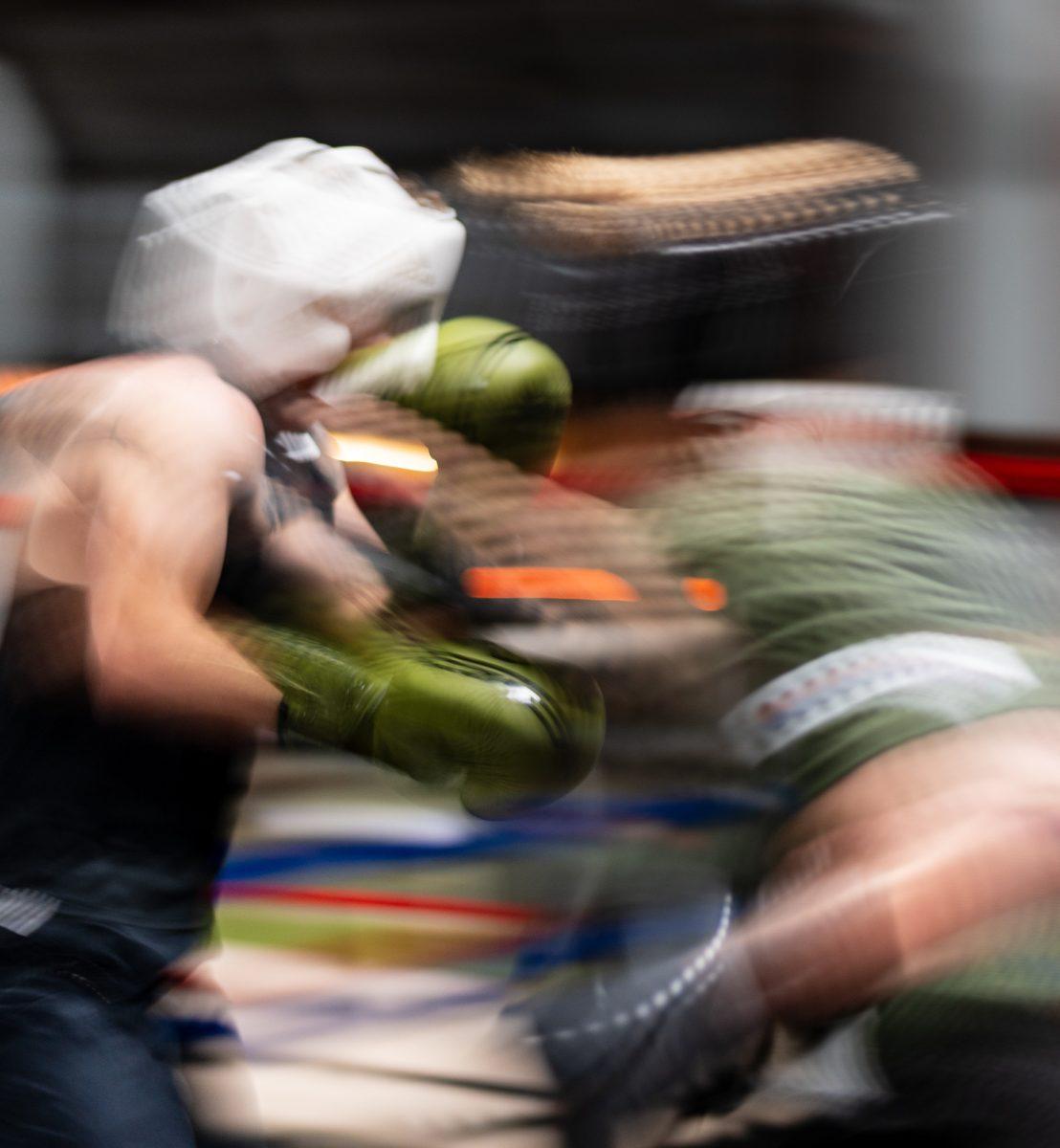 Farmers Fight Night fighters sparring  during Farmers Fight NIght sparring practice on Tuesday, Feb. 20, 2024, at BCS Boxing Club.