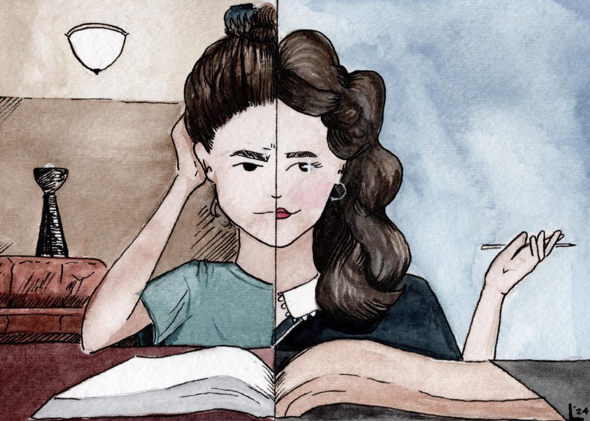 Are books the ultimate status symbol? Opinion writer Isabella Garcia considers the implications of the hot case for hot-girl reading. (Graphic by Corynn Young/The Battalion)