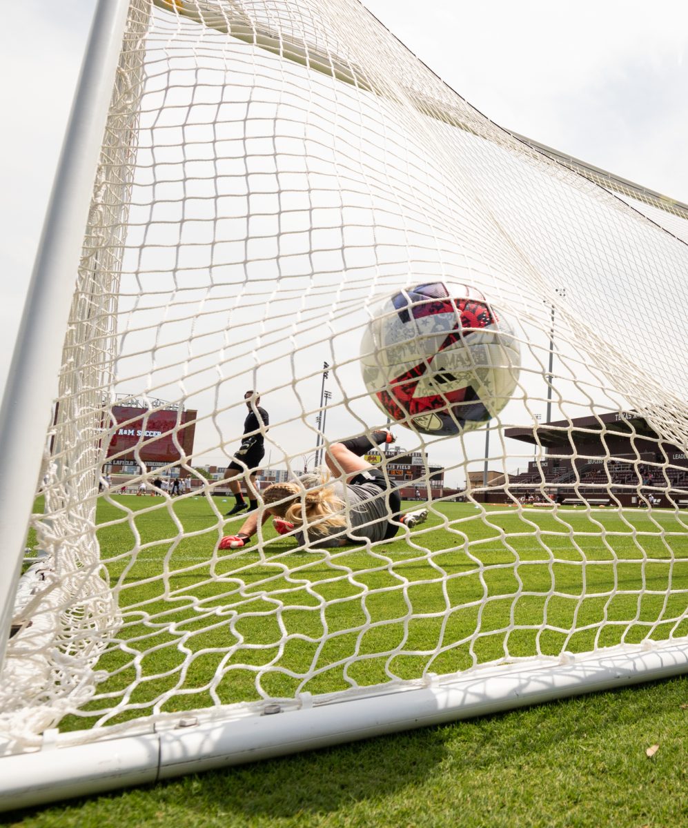 TCU Senior GK Hannah Alexander (18) warms up before Texas A&Ms game against TCU on Sunday, April 7, 2024, at Ellis Field.