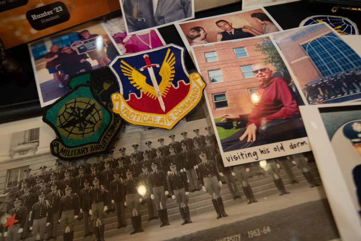 Items from Lt. Col. David Michael Booth, Class of 1964, on display at the Muster Reflections Display in the Memorial Student Center on Wednesday, April 17, 2024. (Chris Swann/The Battalion)