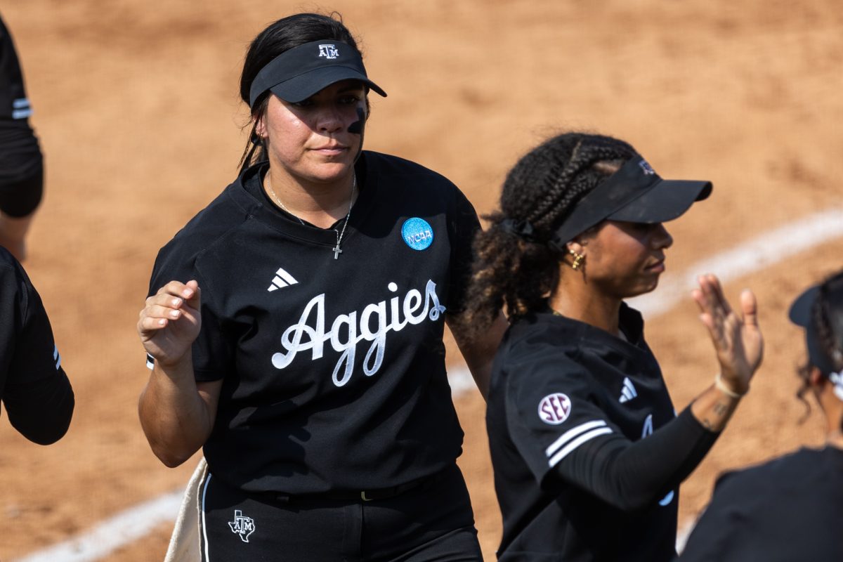 Texas A&M infielder Trinity Cannon (6) during Texas A&M’s game against Texas at the Austin Super Regional at Red and Charline McCombs Field in Austin, Texas, on Saturday, May 25, 2024. (CJ Smith/The Battalion)
