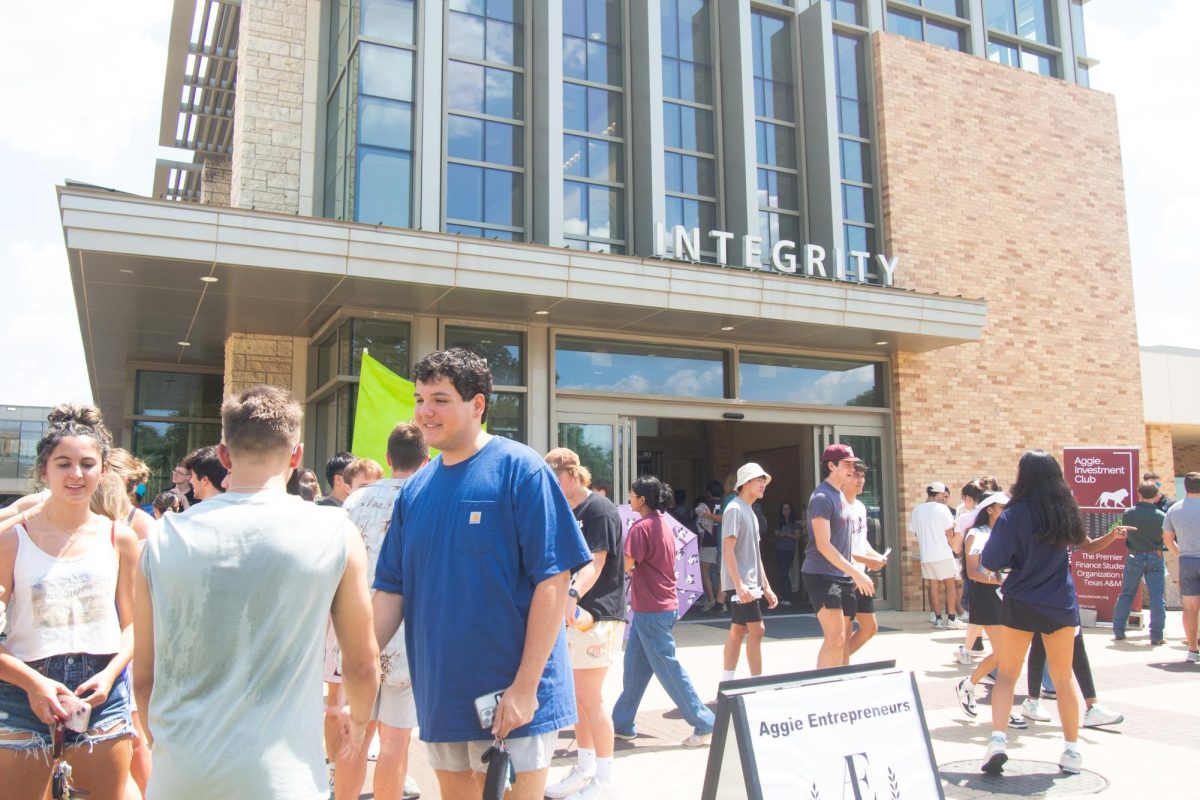 The entrance to the Memorial Student Center next to Rudder Plaza on August 25, 2025. (Fayobami Taiwo/The Battalion)