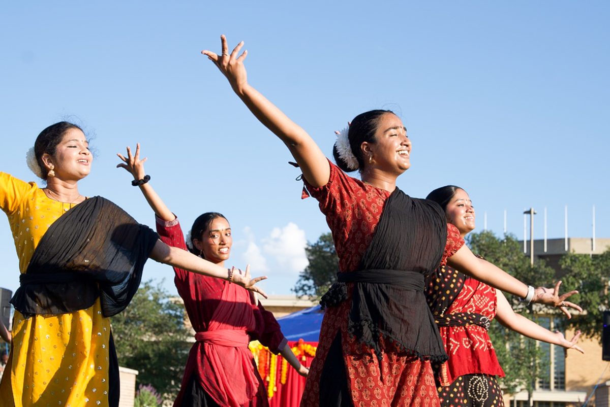 TAMU Sahithya performs during Hindu Yuva's Ganesh Utsav at Simpson Drill Field on Sunday, Sept. 22, 2024. (Sarthak Dalal/The Battalion)