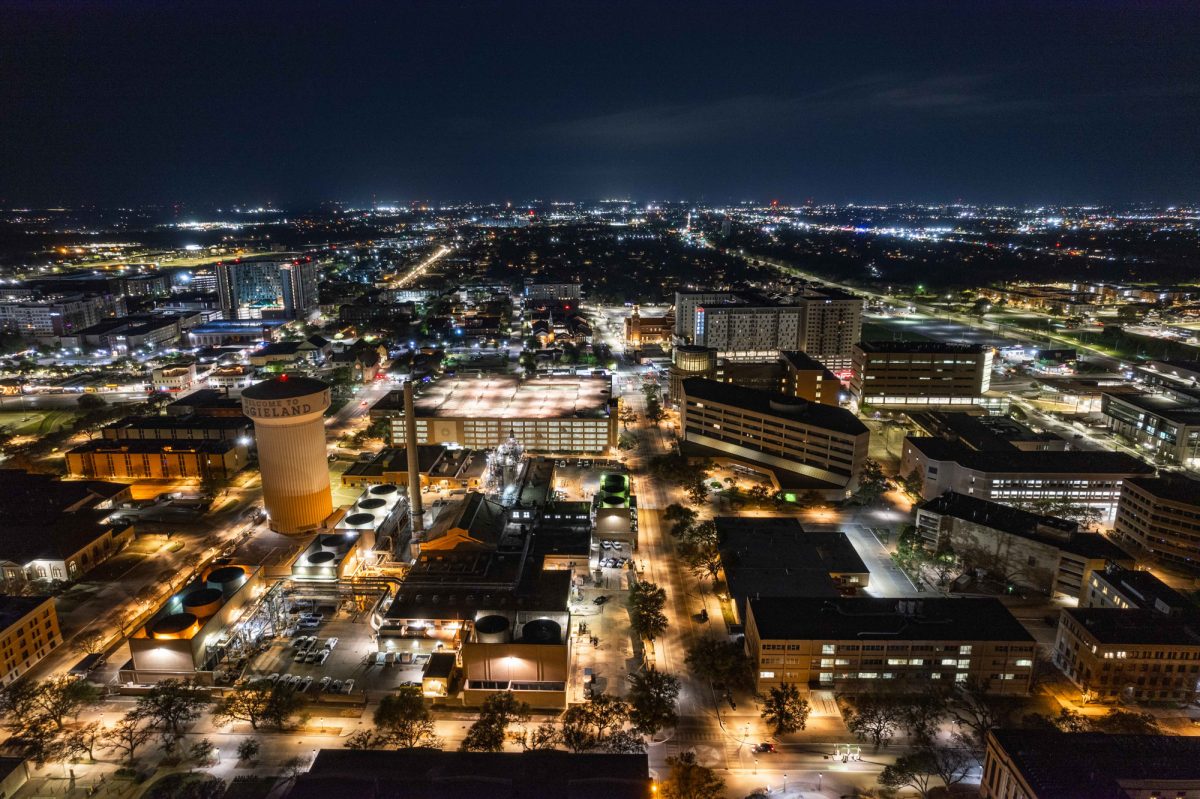 An aerial view of the Texas A&amp;M main campus on Tuesday, March 12, 2024. (Samuel Falade/The Battalion)