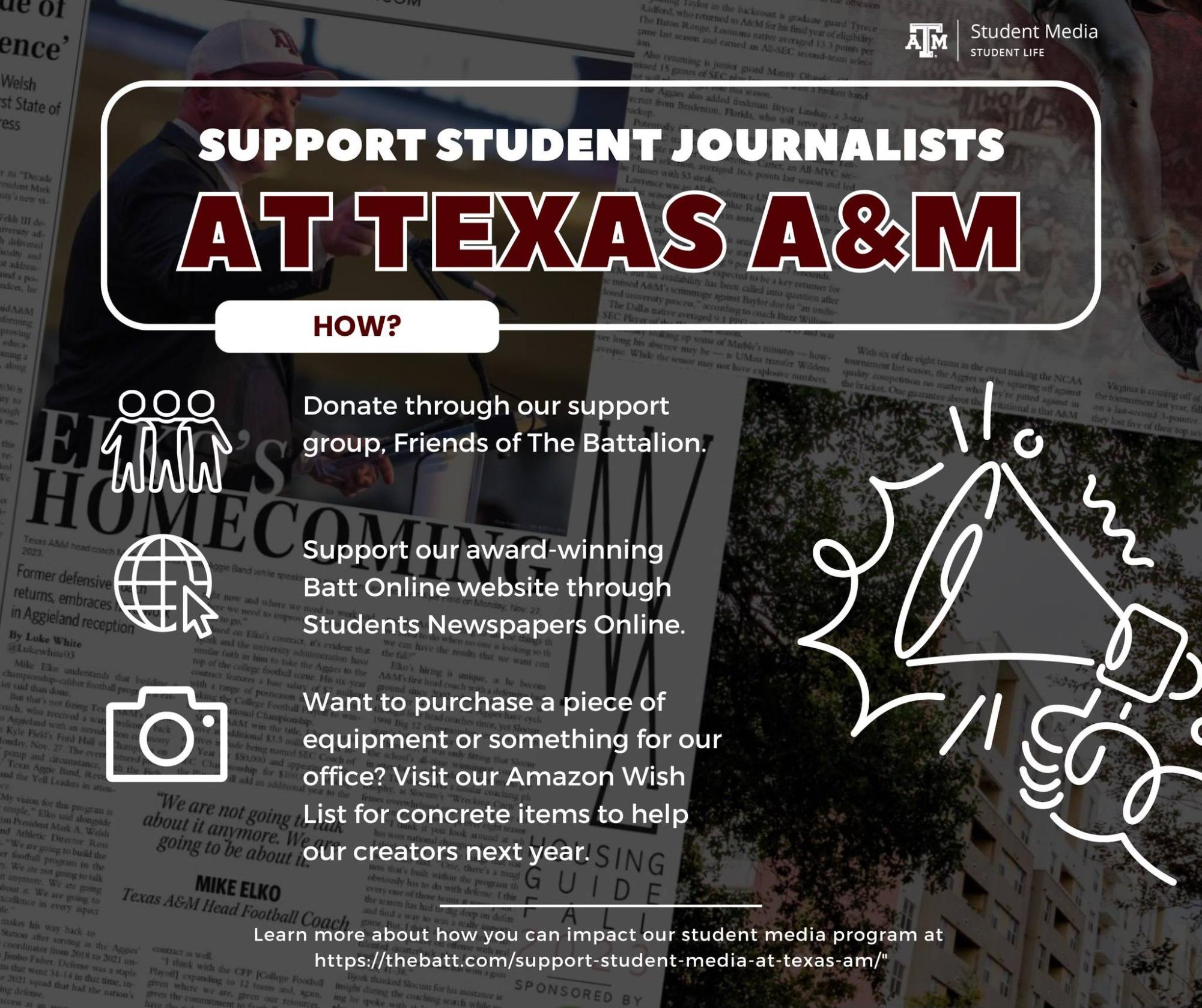 Donate to Texas A&M Student Media