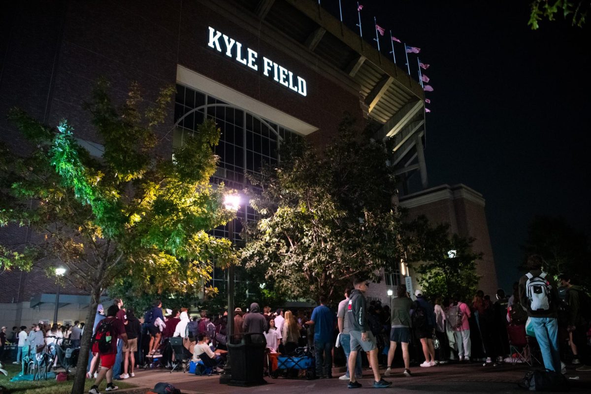 Texas A&M students at ticket pull at Kyle Field for the Texas game on Sunday, Nov 17 immediately following the New Mexico State game. (Courtesy of Meredith Seaver/The Eagle)