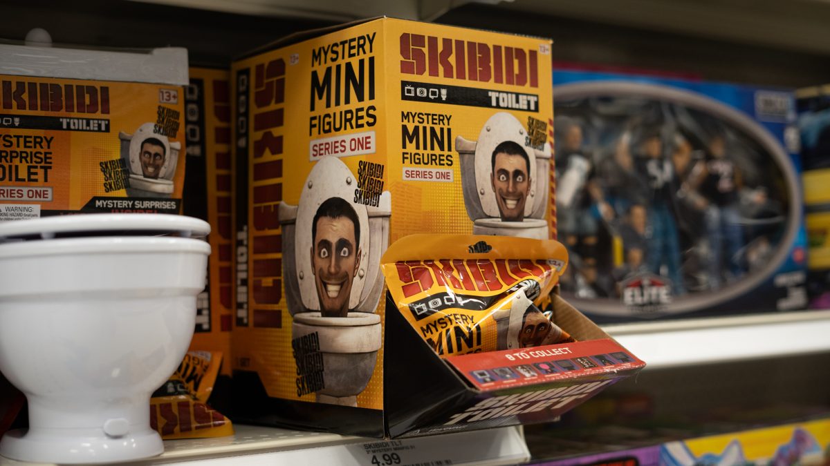 A display of Skibidi Toilet blind bags inside Target on Tuesday, Nov. 26, 2024. (Jenna Isbell/The Battalion)