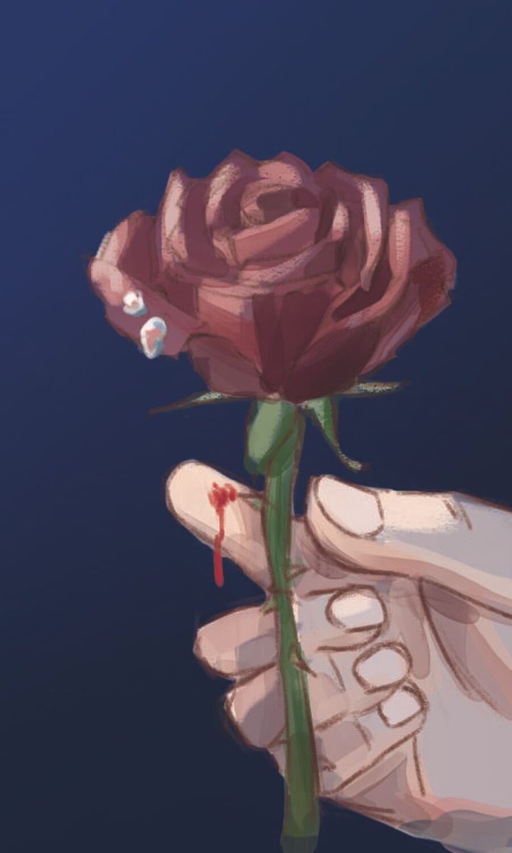 Just as roses have thorns, we have things in our lives that disallow us from being loved. Opinion writer Joshua Abraham shows you how our thorns can be used for good and how we can become the rose we are meant to be. (Graphic by Luniqua Louis)
