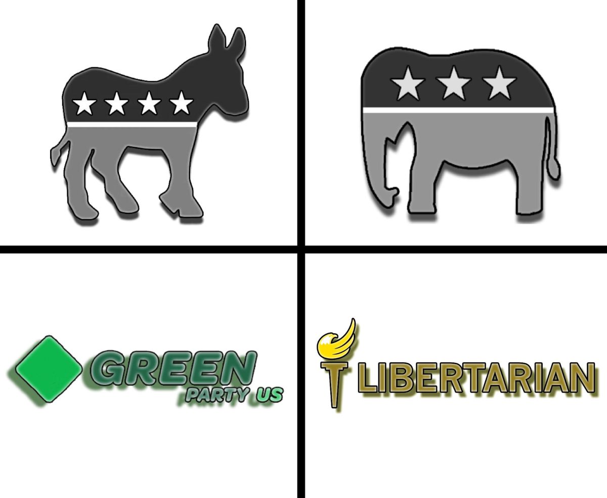 Have you been told choosing a third party is throwing your vote away? Opinion writer Kaleb Blizzard argues it can help save America by stealing important votes from Republicans and Democrats. (Graphic by Zoe Rich)