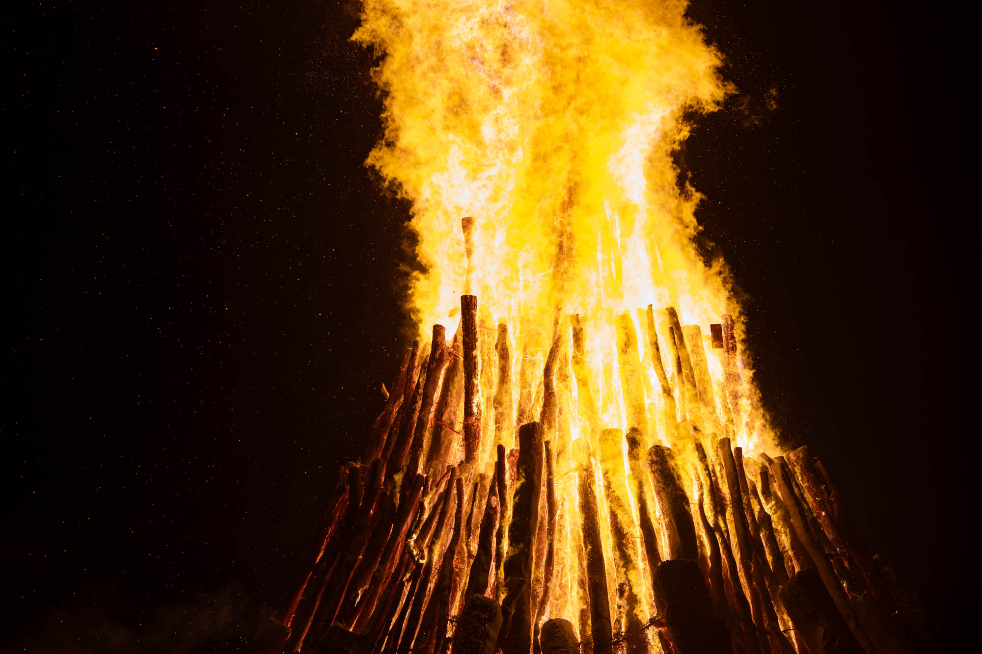 Student Bonfire finally burns bright