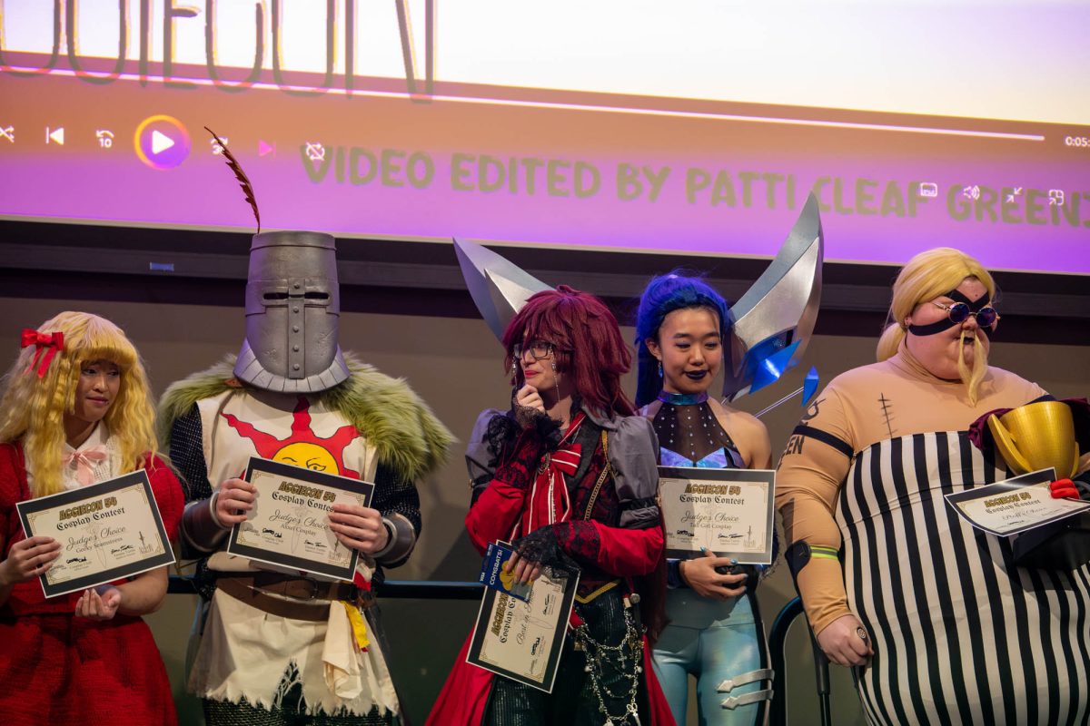 Contestants pose with their Best In Show awards at AggieCon 54 on Saturday, Feb. 1, 2025. (Armani Jones/TheBattalion)